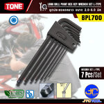 TONE ชุดประแจแอลยาว ขนาด 2.0-8.0 มิล รุ่น BPL700 - Long Hex Key Wrench Set Model BPL700