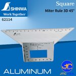Shinwa ฉากสเกลอะลูมิเนียม รุ่น 62114 - Aluminum Miter Rule 3D 45° No.62114
