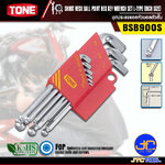 TONE ชุดประแจแอลหัวบอลตัวสั้น ขนาด 1.5-9.5 มิล รุ่น BSB900S - Short Neck Ball Point Hex Key Wrench Set L-Type Model BSB900S