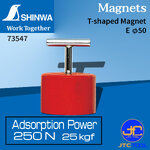 Shinwa แม่เหล็กทรงกระบอกด้ามตัวที แรงดูดสูง แรงดูด 250 N (25Kgf) รุ่น 73547 - T-Shaped Magnet No.73547
