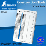 Shinwa แผ่นเช็ครอยร้าว สำหรับตรวจสอบรอยแตกบนผนังคอนกรีต แบบการ์ด รุ่น 58699 - Crack Scale (Card Type) No.58699