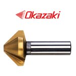 ดอกเคาเตอร์ซิงค์3ด้าน(3ฟัน) - Countersinks Type III with Straight Shank (3 flute type) CS3S Series [Brand: Okazaki]