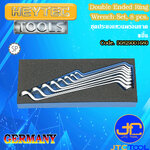 ชุดประแจแหวนพร้อมถาด 8ชิ้น - Double Ended Ring Wrench Set, 8 pcs. Deep offset with Tray [Brand: Heytec]