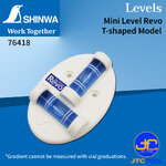 Shinwa ระดับน้ำพลาสติก หลอดระดับน้ำหลอดใสมองเห็นในที่มืด วัดระดับ 4ทิศทางพร้อมกัน ยึดติดด้วยสกูล รุ่น 76418 - Plastic Min Level Revo No.76418