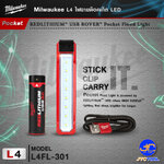 Milwaukee L4 ไฟฉายพ็อคเก็ต LED รุ่นL4FL-301 - REDLITHIUM USB RECHARGEABLE PERSONAL FLOOD LIGHT