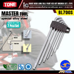 TONE ชุดประแจแอลคอสั้นตัวยาวหัวบอล ขนาด 1.5-6.0 มิล รุ่น BL700S - Short Neck Long Ball Point Hex Key Wrench Set Model BL700S