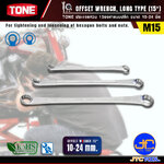 TONE ประแจแหวน 15องศาแบบปลีก ขนาด 10-24 มิล รุ่น M15 - Offset Wrench Individual Size Long Type Model M15