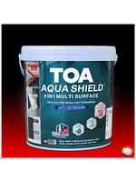 TOA AQUA SHIELD 2IN1 MULTI SURFACE ทีโอเอ อะควาชิลด์ สีเคลือบรวมรองพื้น สูตรน้ำ