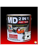 MD 2IN1 RUST TECH เอ็มดี 2IN1 รัสท์เทค สีเคลือบทับหน้าและรองพื้นกันสนิมในหนึ่งเดียว