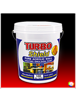 สีเทอร์โบ สีน้ำอะครีลิคกึ่งเงาเกรดพรีเมี่ยม เทอร์โบชิลด์ สำหรับภายนอก - ภายใน Turbo Shield Acrylic Emulsion Paint for Exterior and Interior