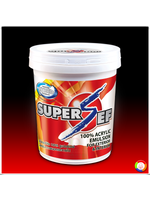 สีน้ำอะครีลิคแท้ 100% ซูเปอร์เซฟ สำหรับทาภายนอกและภายใน SUPER SEF 100% ACRYLIC EMULSION For EXTERIOR & INTERIOR (5 GL.)