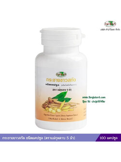 กระชายขาวสกัดแคปซูล ห้าม้าโอสถ ตราแม่กุหลาบ (ขวด)