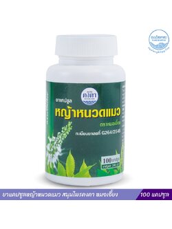 ยาแคปซูลหญ้าหนวดแมว สมุนไพรคงคา หมอเอี้ยง 100 แคปซูล