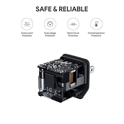 Adapter Aukey หัวปลั๊กชาร์จเร็ว 18W Power Delivery 3.0 USB-C ชาร์จด่วนสำหรับ iPhone Xr /Xs /Xs Max รุ่น PA-Y18