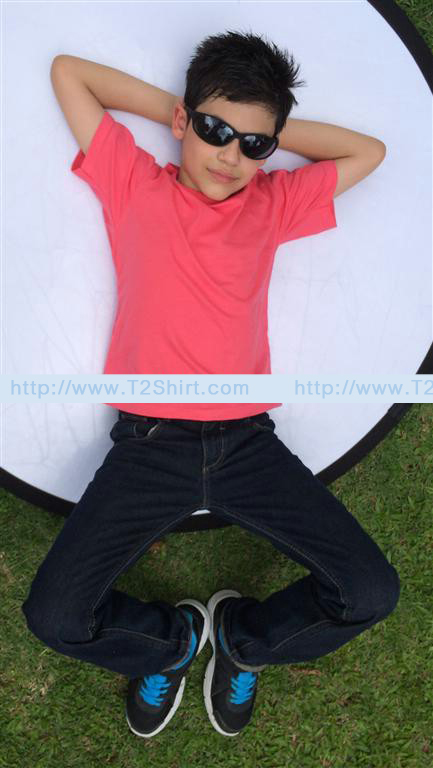 เสื้อยืดเด็ก คอกลม แขนสั้น สีชมพู Sweety Size XL