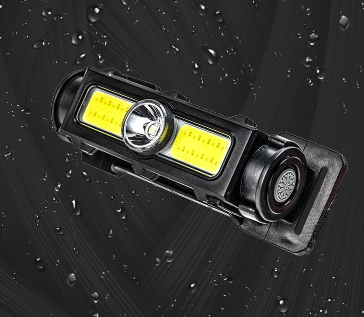 ไฟฉายคาดศีรษแบบหลอด COB และหลอด LED Kinsach KST-036 แบบมีแทบแม่เหล็ก