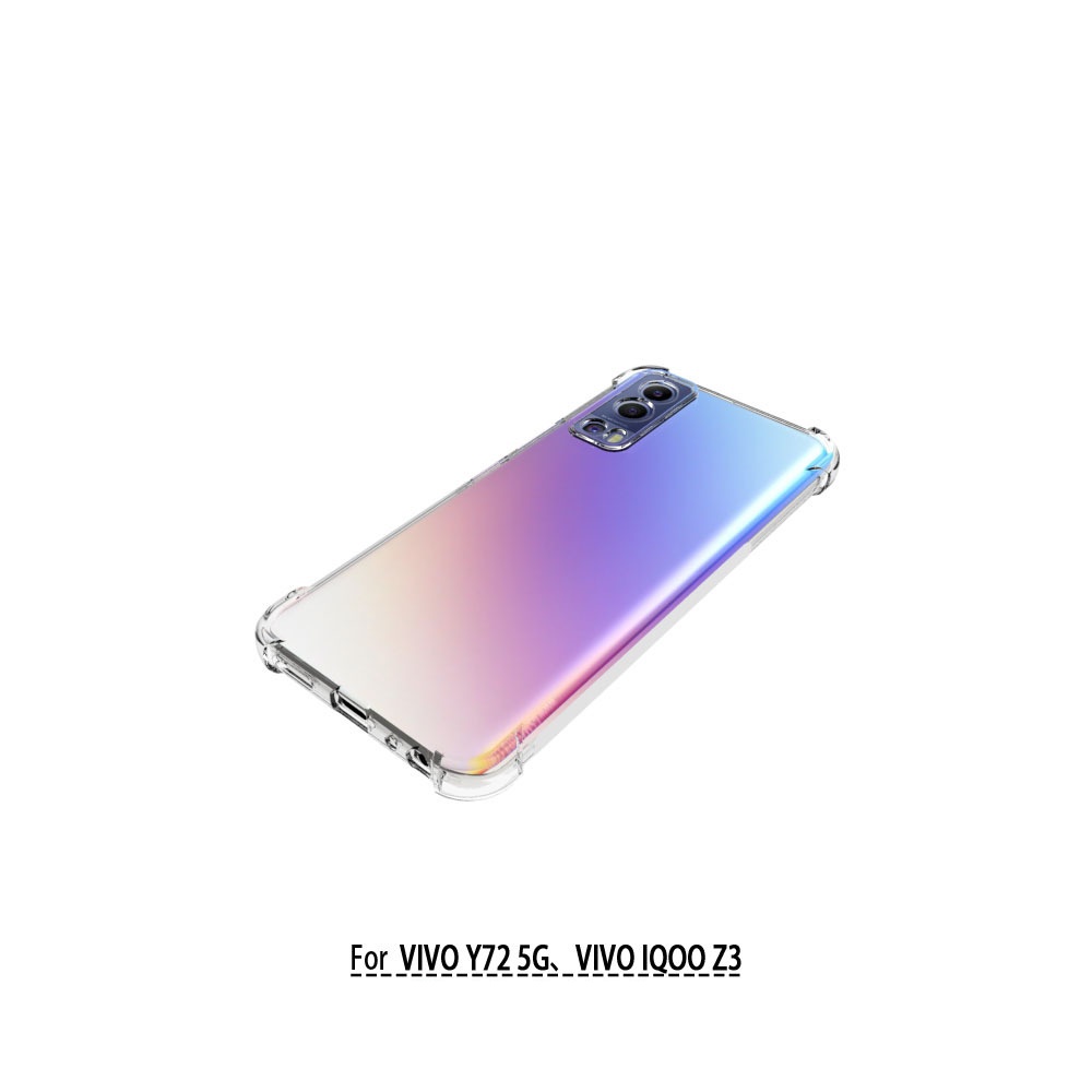 เคส Vivo Y72 5G / Y52 5G แบบ TPU ใสเสริมขอบและมุมกันกระแทก