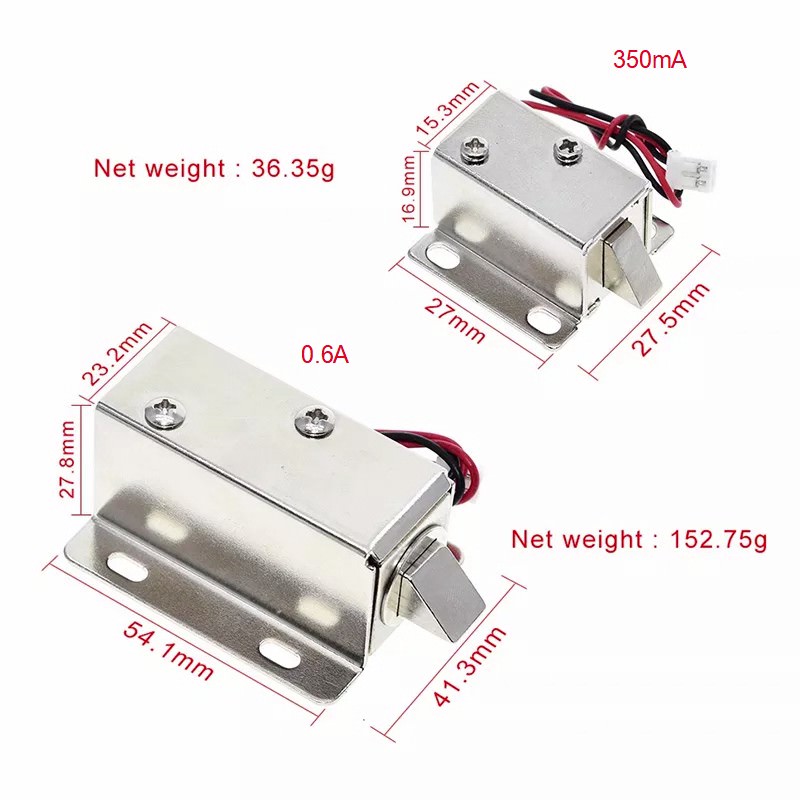 กลอนไฟฟ้า Solenoid Electromagnetic Door Lock LY-03 12V/350mA