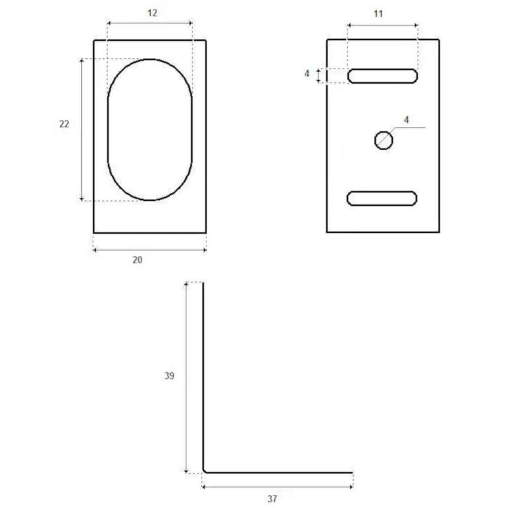 ขายึดเซ็นเซอร์ตรวจจับโลหะ ขาตั้งสำหรับ LJ12A3 Inductive Proximity M12 Bracket L-Type