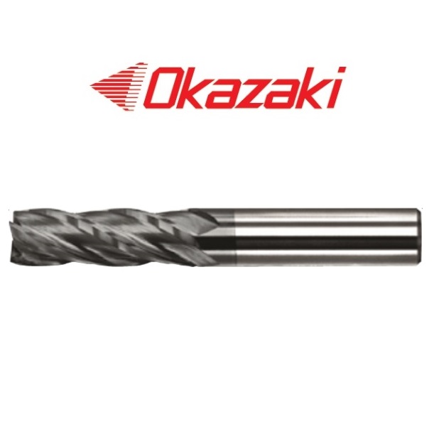 ดอกเอ็นมิลคาร์ไบด์4ฟันตัวยาวกลางเคลือบTiAlN - TiAlN Coated Solid Carbide Medium Long Square Endmills 4 Flutes SED4MA Series [Brand: Okazaki]