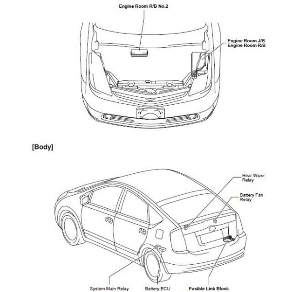 CD คู่มือซ่อม WIRING DIAGRAM TOYOTA PRIUS เครื่องยนต์ 1NZ-FXE