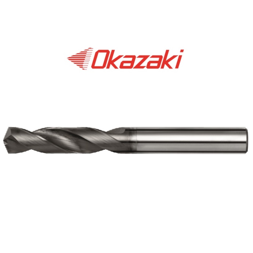 ดอกสว่านคาร์ไบด์เจาะเหล็กเคลือบTiAlN(ไซต์5.1-9.0) - TiAIN Coated Solid Carbide Drills for Steels (High Power Type) SDX2A Series [Brand: Okazaki]