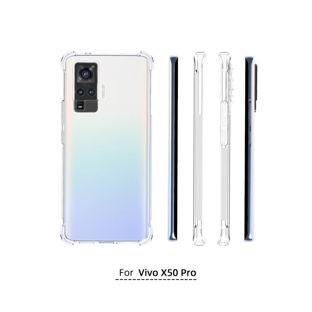 เคส Vivo X50 Pro ใสเสริมขอบและมุมกันกระแทก