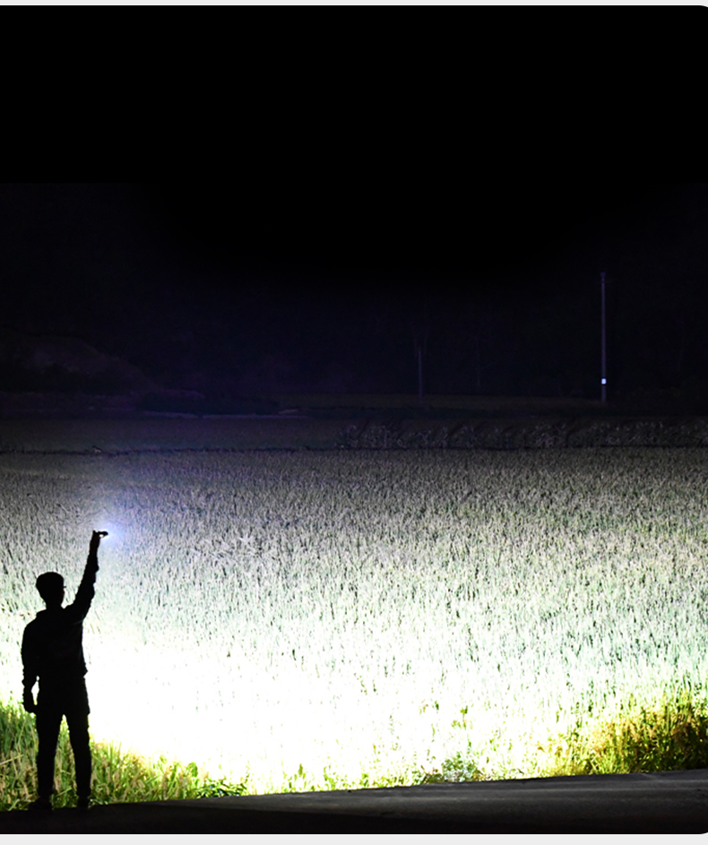 ไฟฉายแรงสูงขนาดกลาง แสงสว่าง ขนาดกระชับมือ Warsun Black หลอด Luminus SST-20 รวมแบตเตอรี่ 21700 1 ก้อน กับที่ชาร์จ USB