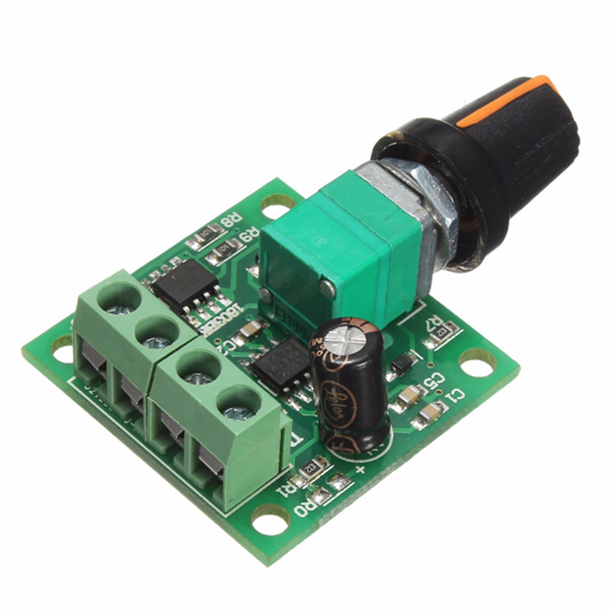 โมดูลปรับความเร็วมอเตอร์ DC แบบ PWM DC 1.8-12V 2A PWM Motor Speed Controller 0~100% Adjustable Drive Module 1803B