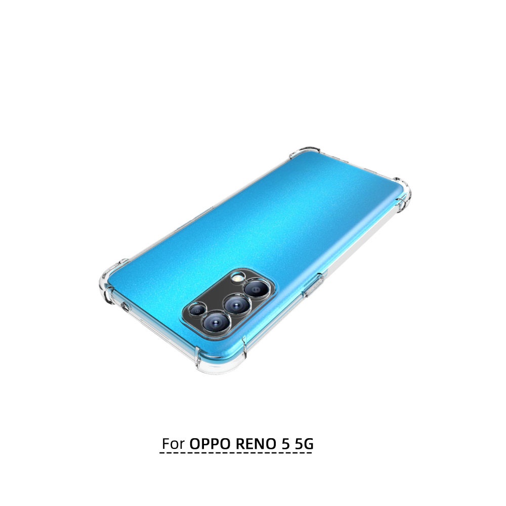 เคส OPPO Reno 5 5G แบบ TPU ใสเสริมขอบและมุมกันกระแทก