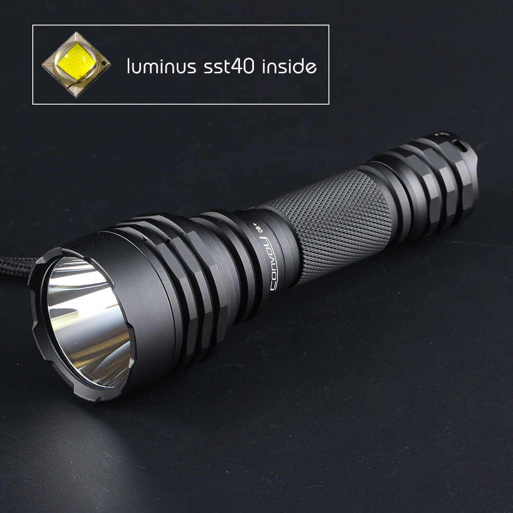 ไฟฉายพกพาคุณภาพสูง Convoy C8+ Luminus SST40 LED 2000 LM