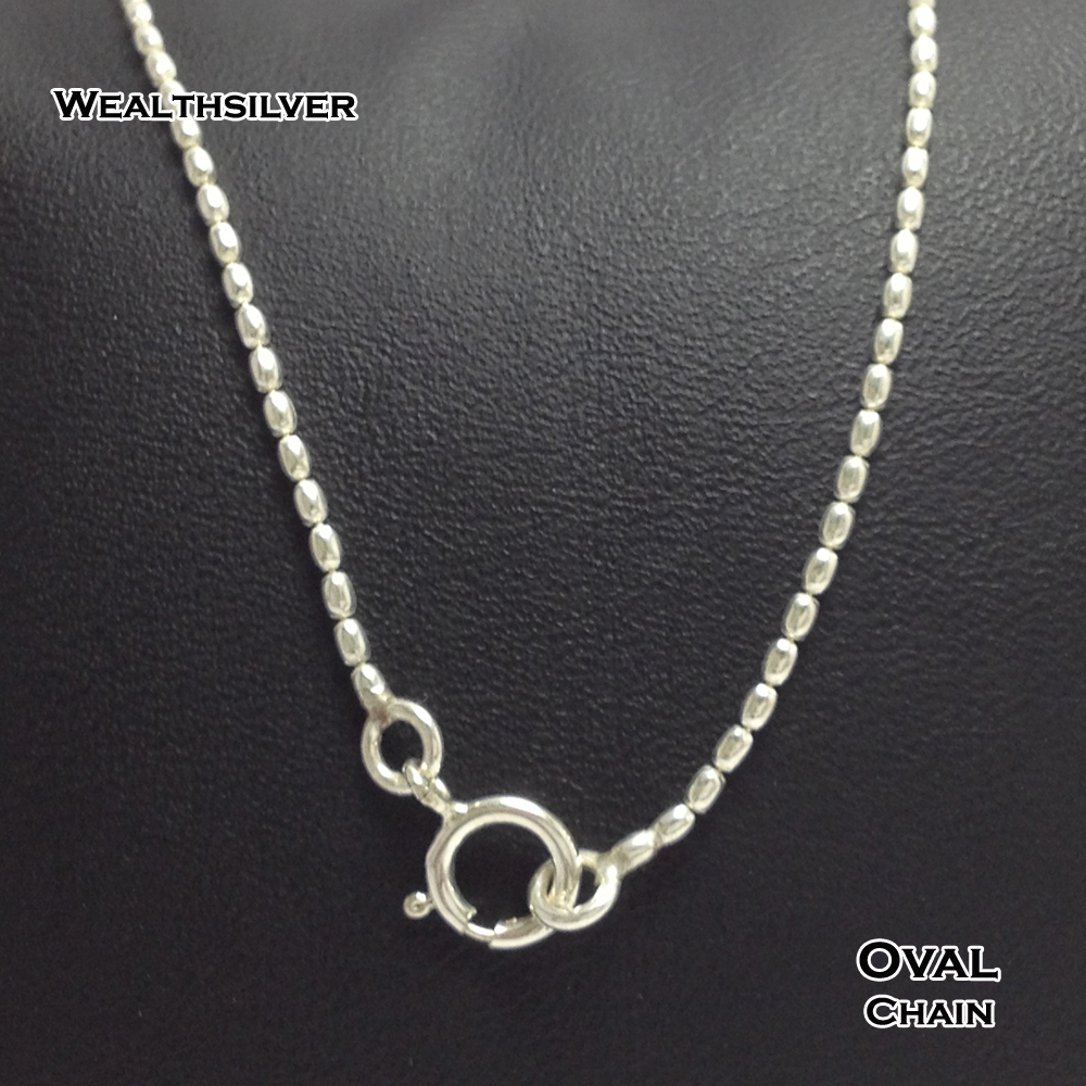 สร้อยเงินลาย Oval 16"
