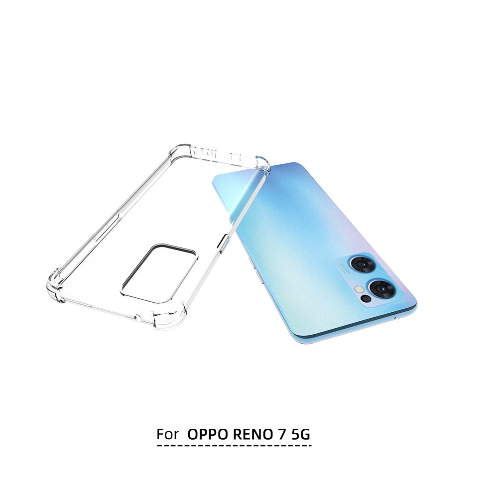 เคส OPPO Reno7 5G แบบ TPU ใสเสริมขอบและมุมกันกระแทก