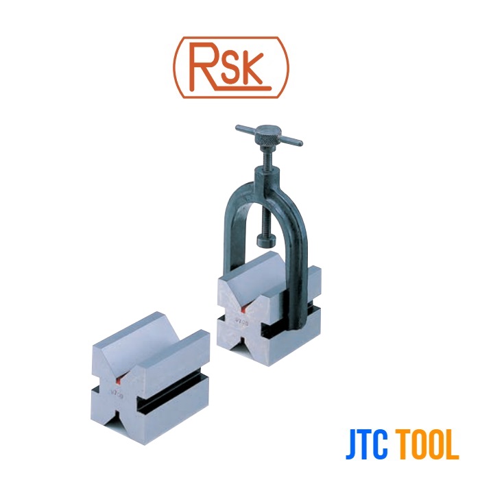 วีบล็อคพร้อมแคล้มป์ - Steel V Block with Clamp Series 586 [Brand: RSK]