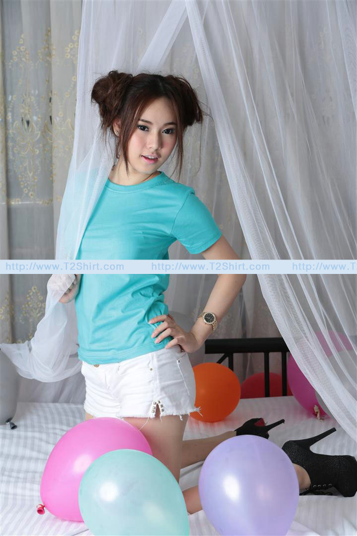 เสื้อยืด คอกลม แขนสั้น สีเขียวมิ้นต์ Size 3XL