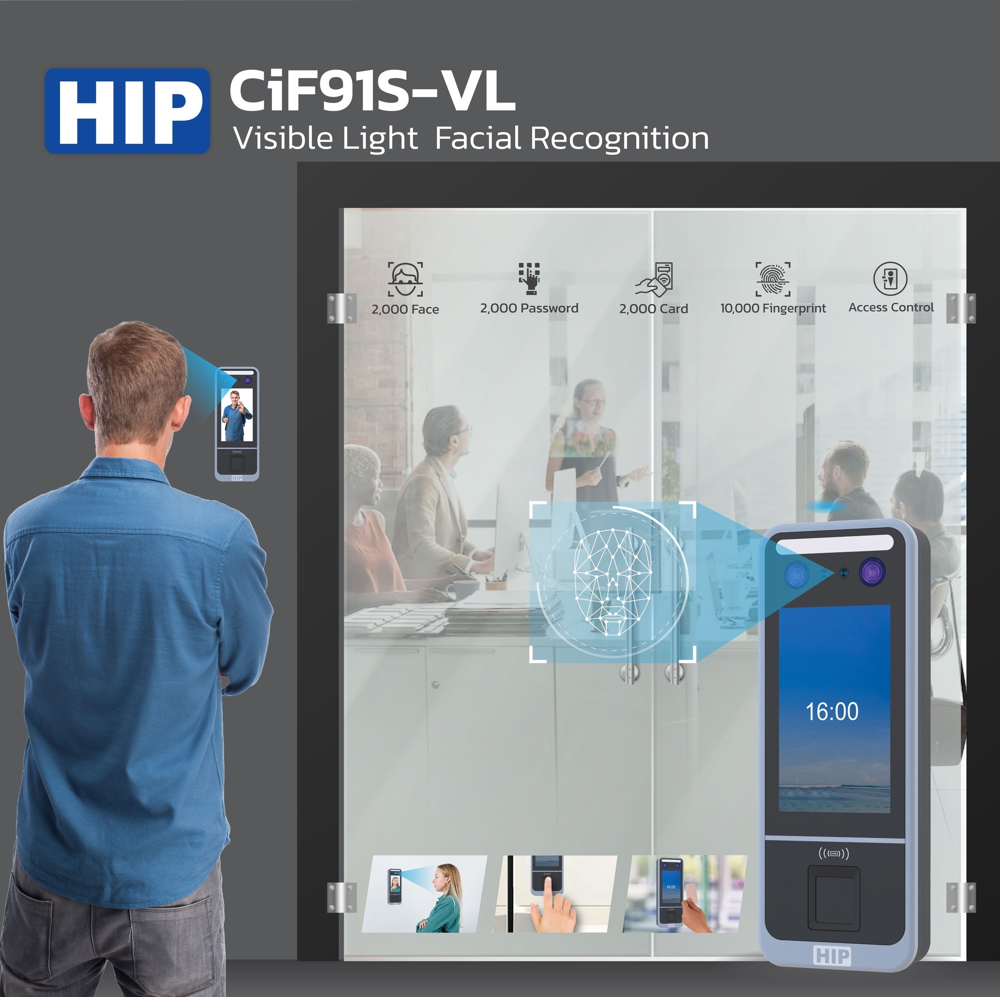 เครื่องสแกนใบหน้า cif91s-vl (API)