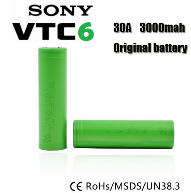 ถ่าน Sony 18650 แท้ 100% Original Sony Li-Ion VTC6 US18650VTC6 3000mAh Continuous 30A Discharge