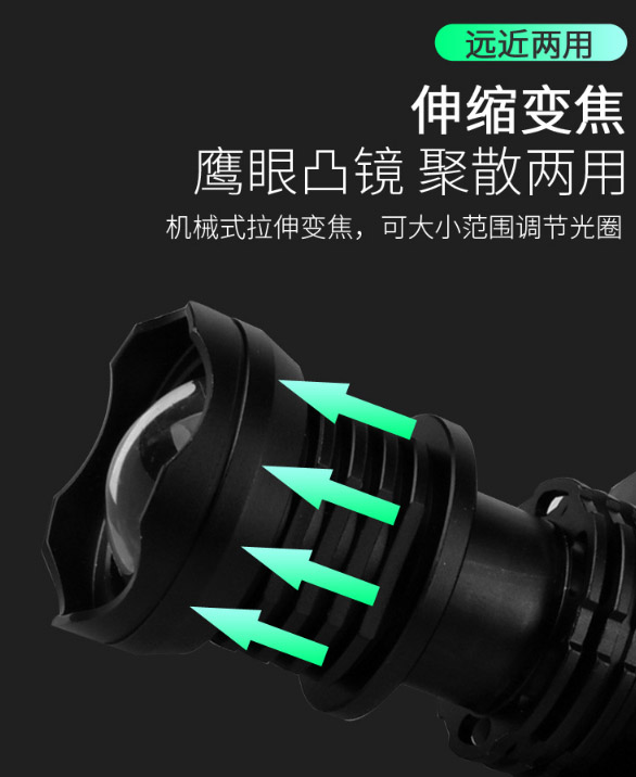 ไฟฉายคาดศีรษะแรงสูง หลอด P70 แสงเหลือง แบบขยายได้