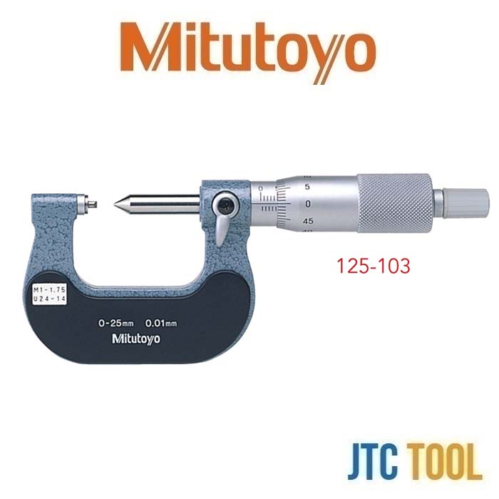 ไมโครมิเตอร์วัดเกลียวสกรู - Screw Thread Micrometer [Series 125] [Brand: Mitutoyo]