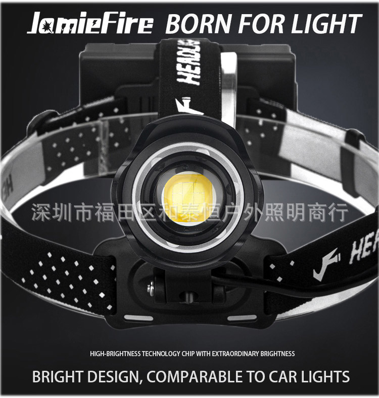ไฟฉายคาดศีรษะแรงสูง แบบ 1 หลอดปรับขยายได้ LED P99 9 Core , JamieFire T138 แสงขาว ชุดแบตเตอรี่คุณภาพสูง พร้อมกล่องใส่และหูหิ้ว
