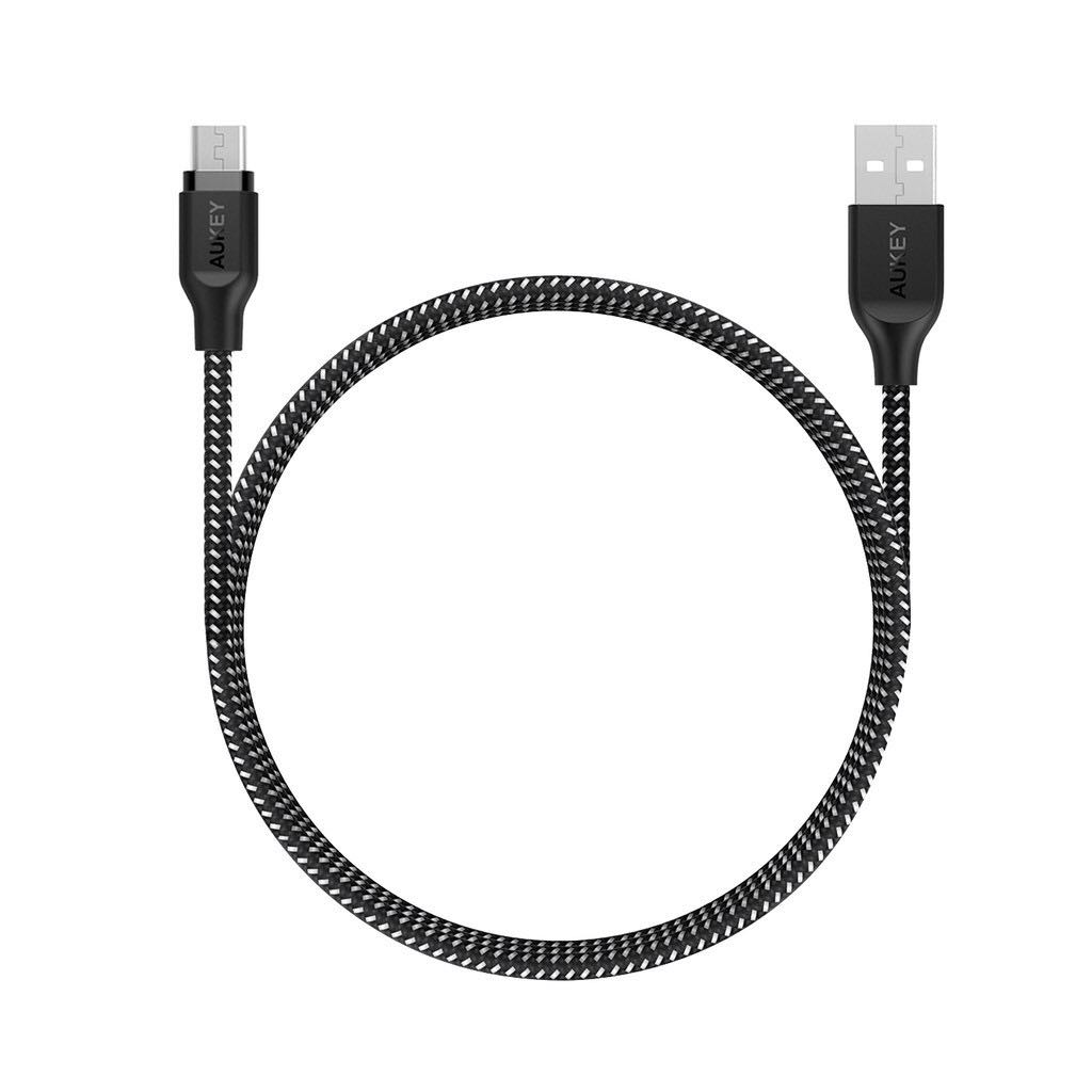 สายชาร์จ AUKEY CB-AM1 Micro USB คุณภาพสูง ทนทานกว่าสายทั่วไป 10 เท่า สายไนล่อน ยาว 1.2 เมตร