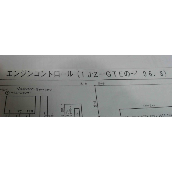 หนังสือ วงจรไฟฟ้า Wiring Diagram Toyota Soaror เครื่องยนต์ 1JZ-GTE '96.8