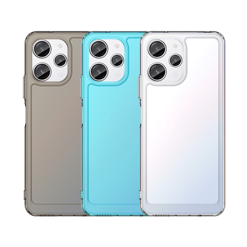 เคสสำหรับ Redmi 12 4G แบบโปร่งใสลดแรงกระแทก TPU อ่อนนิ่ม