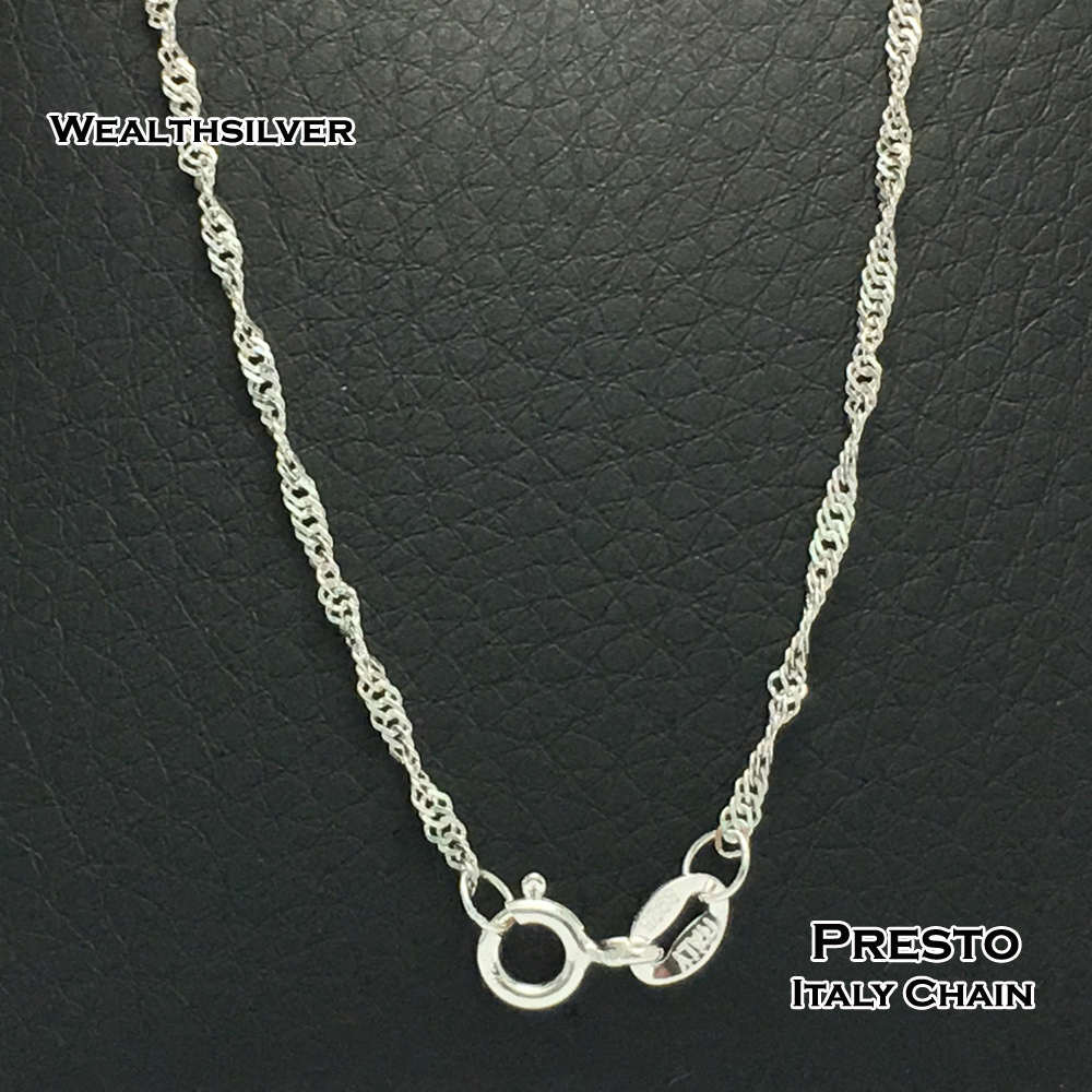 สร้อยเงินอิตาลีลาย Presto 16"