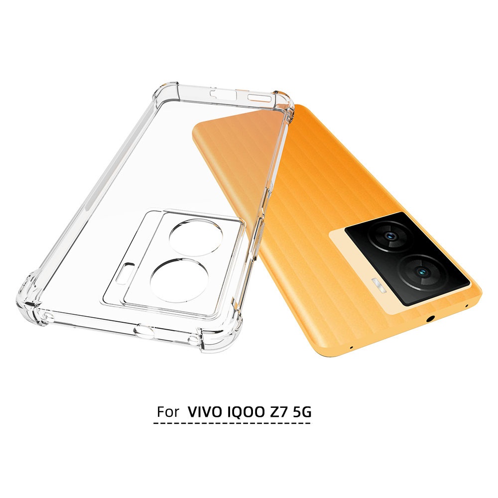 เคส iQOO Z7 5G แบบ TPU ใสเสริมขอบและมุมกันกระแทก