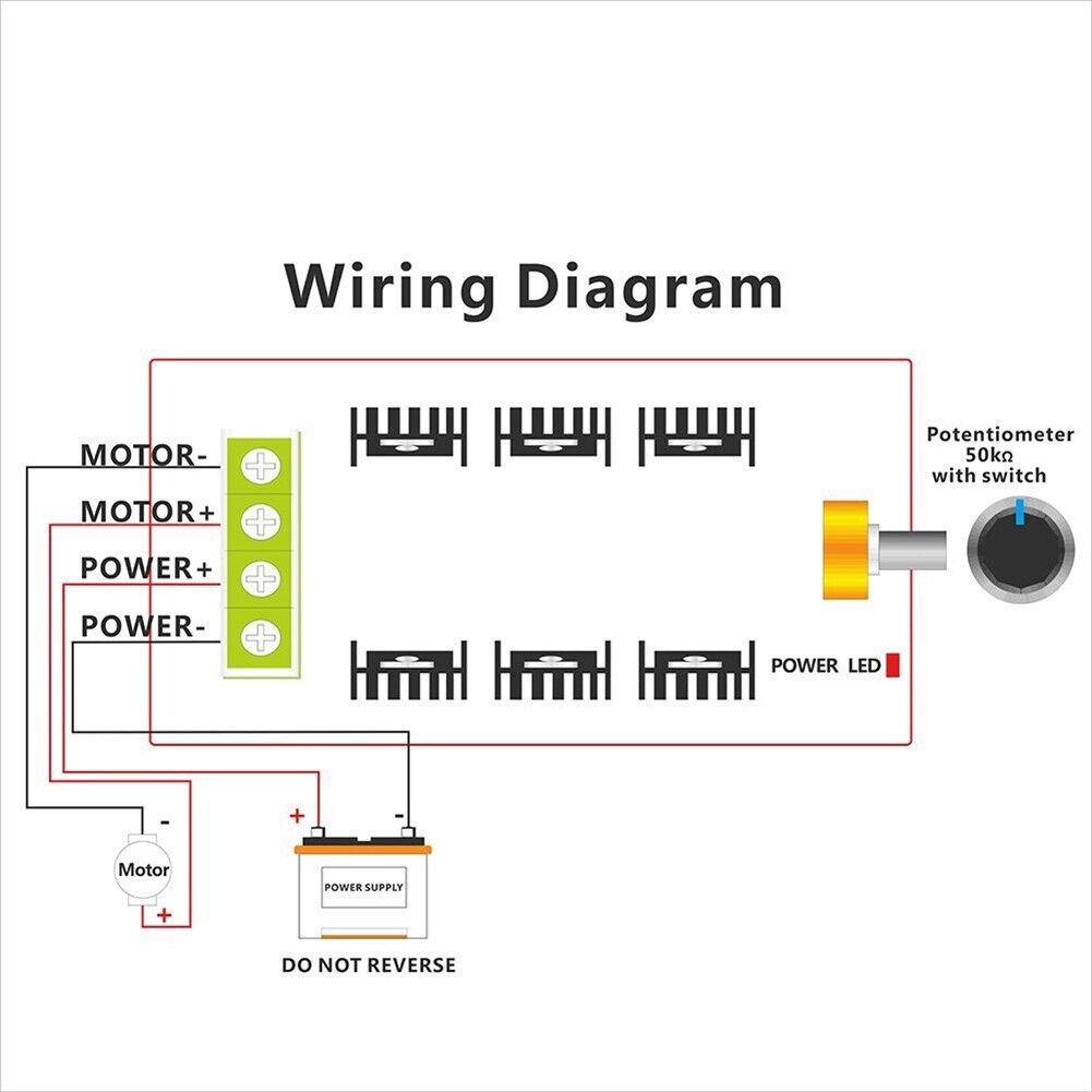 9-50V 2000W 40A DC PWM Motor Speed Controller กล่องขับมอเตอร์