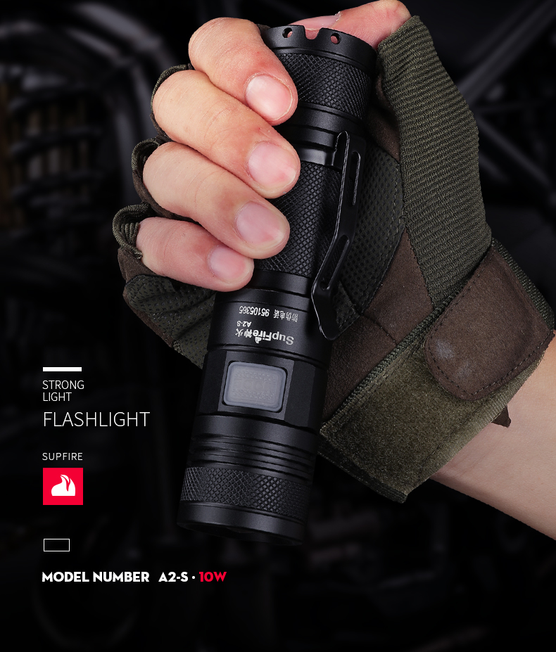 ไฟฉายพกพาแรงสูง Supfire A2-S แบบ Zoom ได้