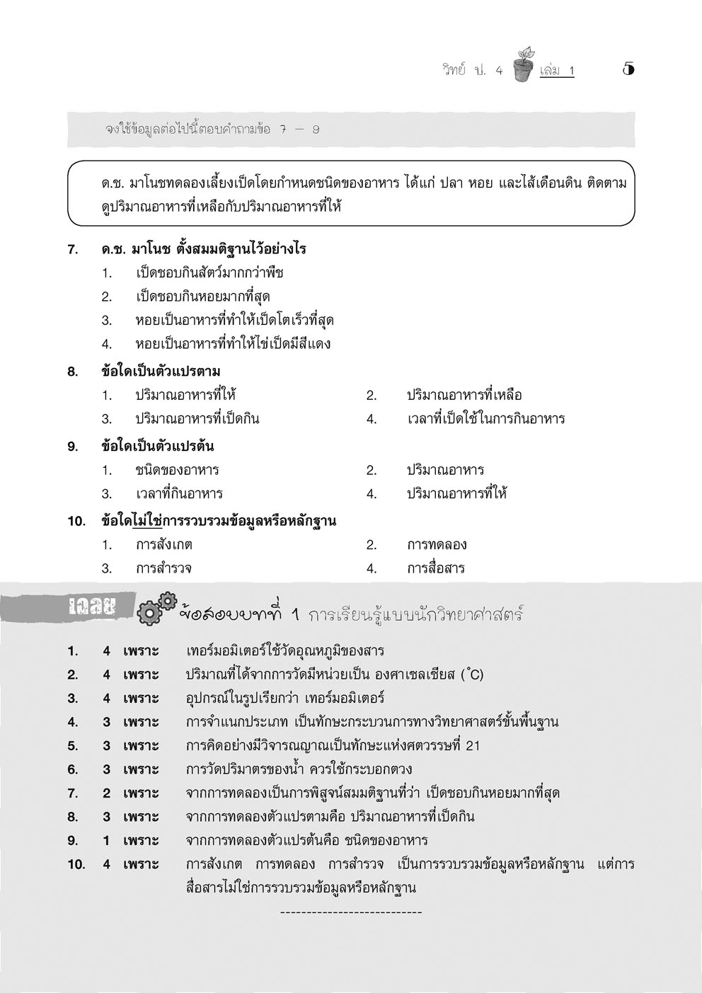สรุปเข้ม แนวข้อสอบ วิทยาศาสตร์ ป. 4-5-6 เข้า ม.1 (เพิ่มข้อสอบภาษาอังกฤษสำหรับห้อง EP)