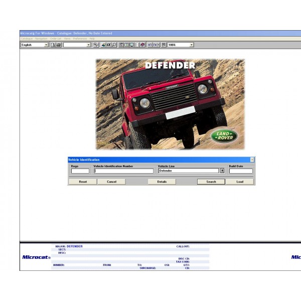 CD โปรแกรมรวม PARTS CATALOG LAND ROVER & RANGE ROVER (EN)