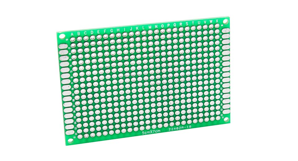5*7cm Double Side Universal PCB Prototyping Board (เขียว)